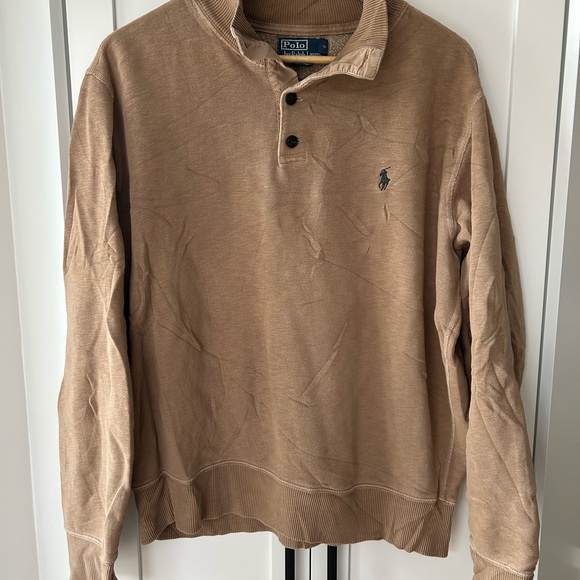 Ralph Lauren Tan Pullover Sweater Men’s Large ( Fits Medium) - Picture 2 of 5